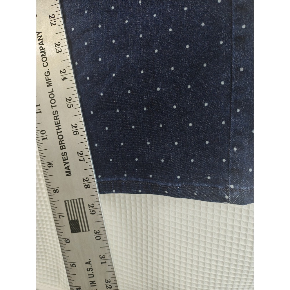 Talbots Curvy Fit Women's Polka Dot Straight Leg Jeans Size 12 - Picture 8 of 12